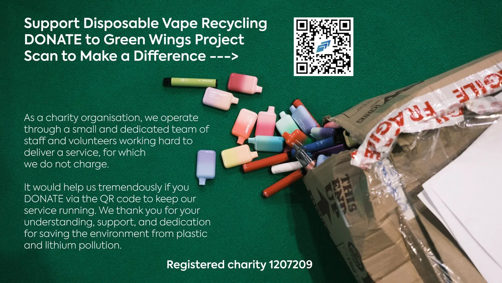 Green Wings Project: Successful Debut as a Registered Charity at Vaper Expo UK 2024